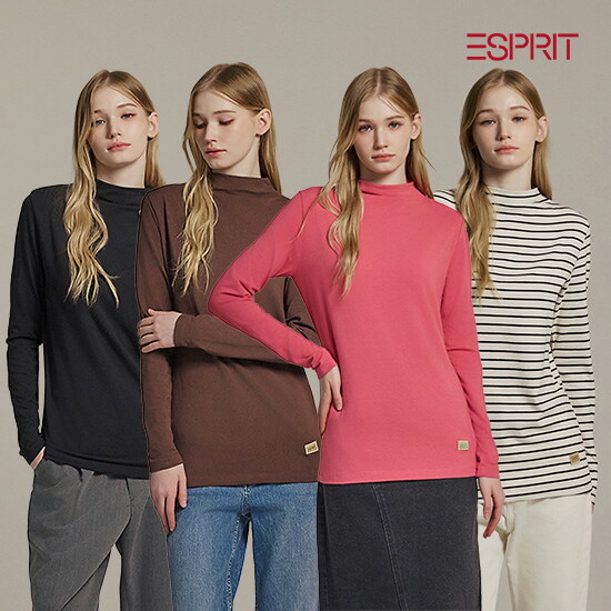 [에스프리]ESPRIT 24FW 여성 모달 블렌디드 모크넥 4종
