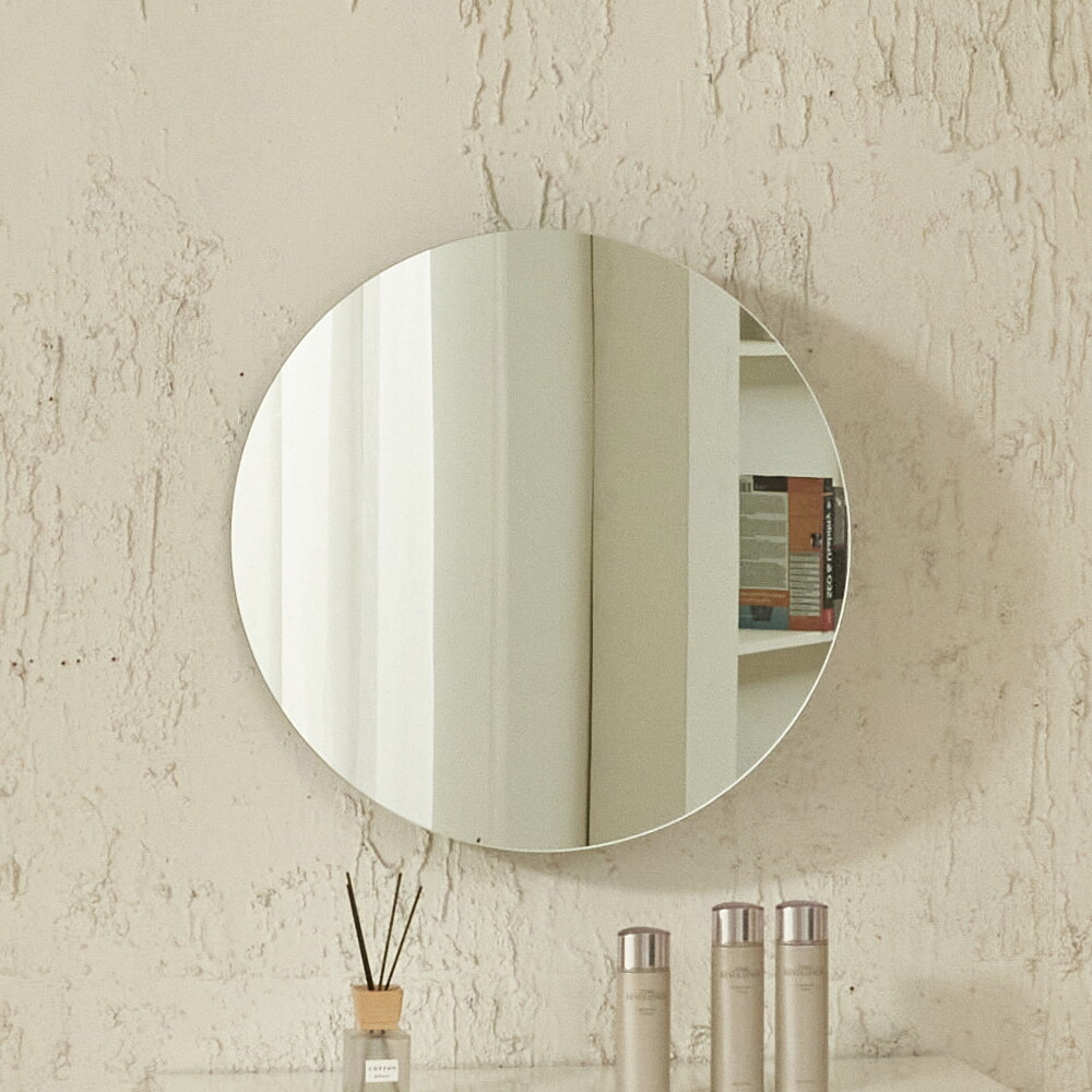 인우드 [인우드가구](포토리뷰 스벅쿠폰증정) 러븐 헤어룸 파우더룸 무프레임 각도조절 원형 거울 600