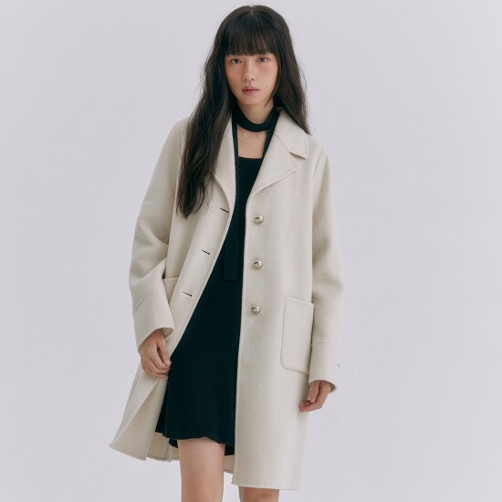 [로엠]앙고라 블렌드 A라인 코트 RMJHE4VR14