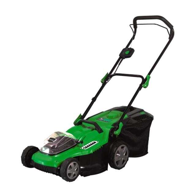 에이치플러스몰 충전잔디깍기 40V 3000~3800 RPM 리튬1B 충전기1 14kg 저속90분 고속30분 HD-40LM(5.0)