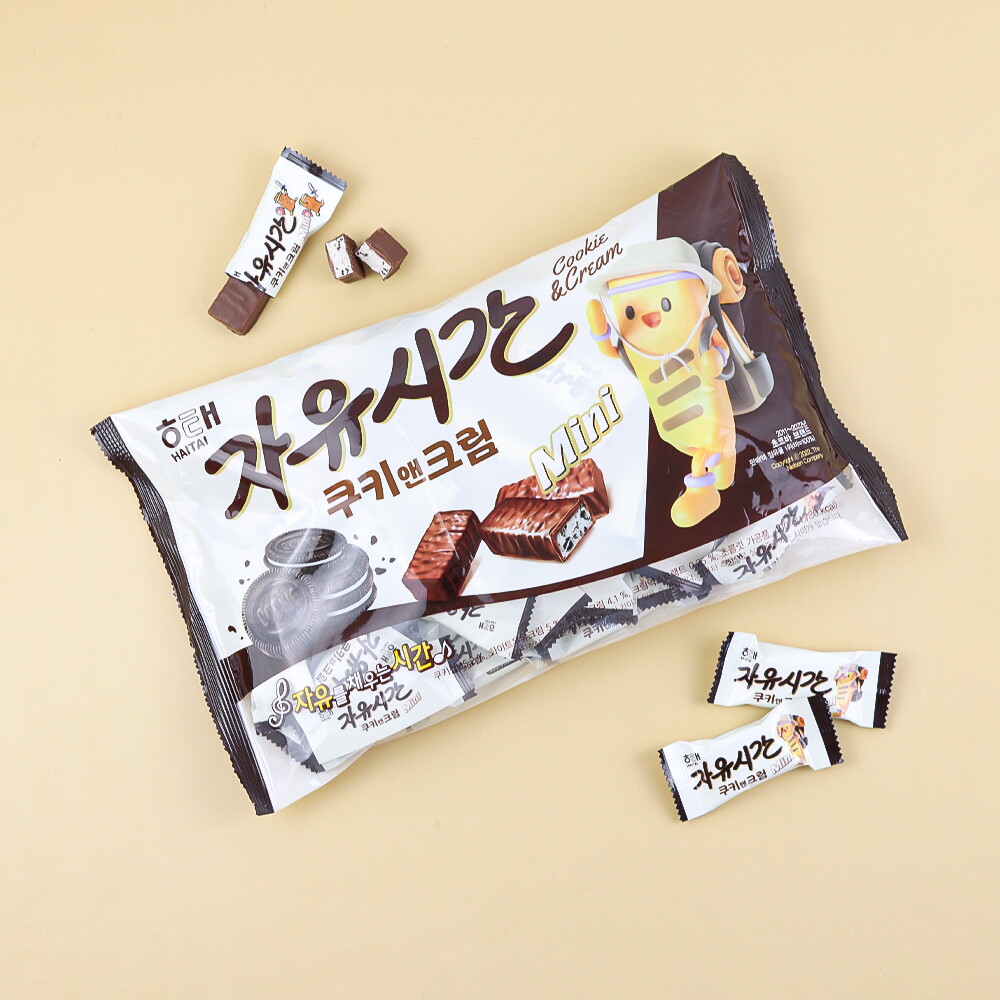 해태제과 해태 자유시간 쿠키앤크림 미니 400g / 초코바