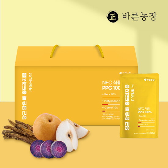 [바른농장]바른농장 당근 담은 배 홍도라지즙 30포 1박스