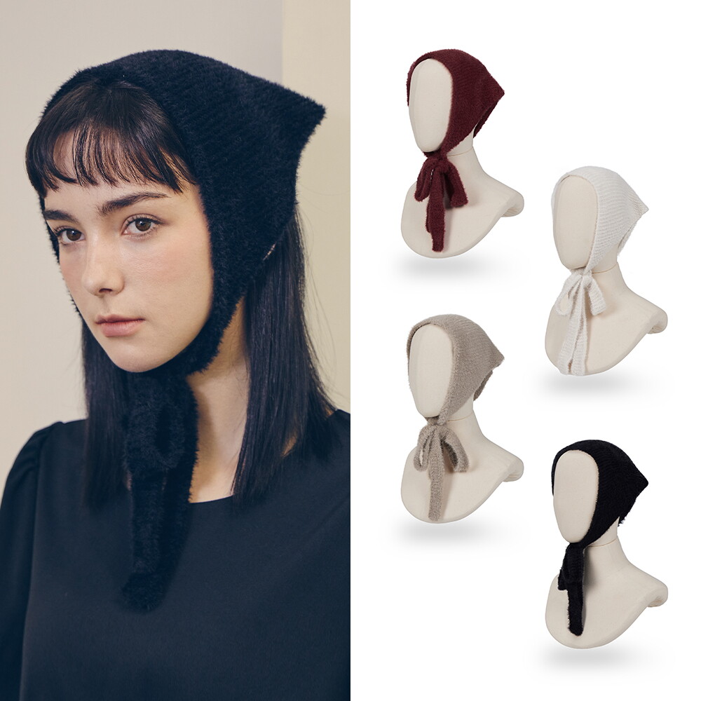 바잘 [세븐틴 승관, 츄 착용][바잘] 바잘 라벨 니트 반다나 (4Color)