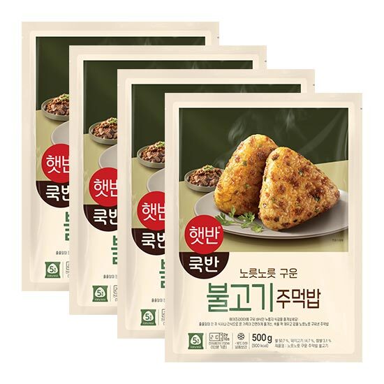 [비비고](CJ제일제당) 햇반쿡반 구운 주먹밥 불고기 500G 4봉