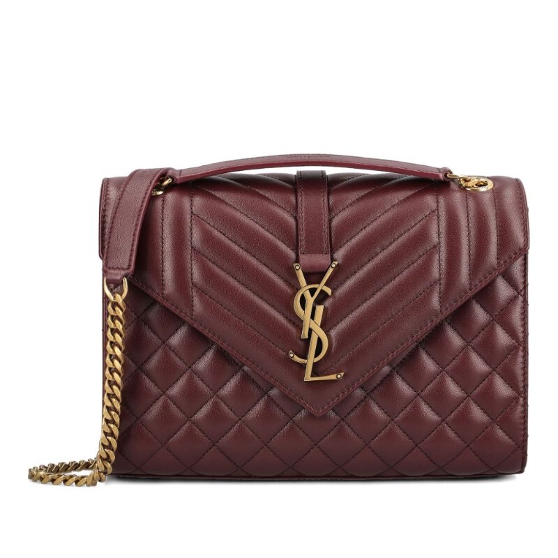 생로랑 생로랑 퀼티드 가죽 플랩 숄더 백 600185 AACT76195