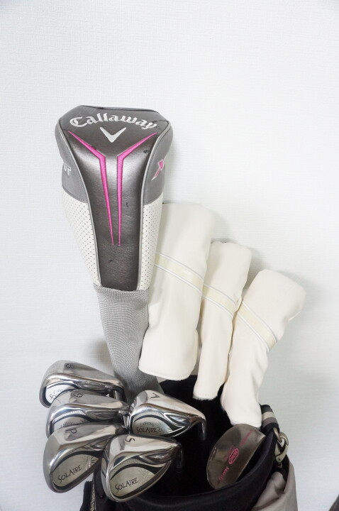 Callaway 캘러웨이 중고 여성 입문용 캘러웨이 X-HOT 드라이버 캘러웨이 솔레어 아이언 풀세트