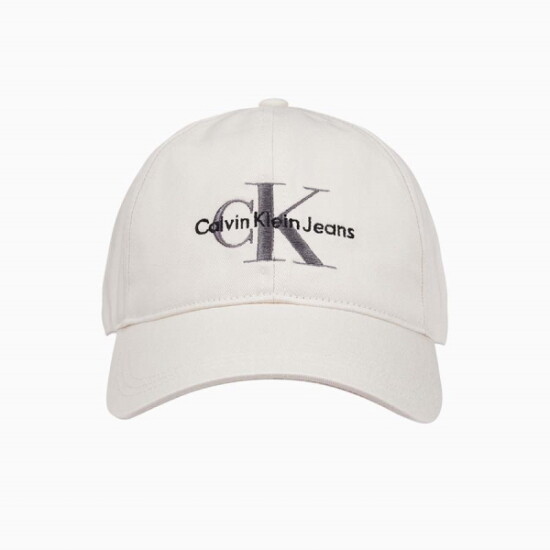 [캘빈클라인 진][CK ACC] 아이보리 CKJ 모노그램 엠브로이더리 볼캡 HX0263 137