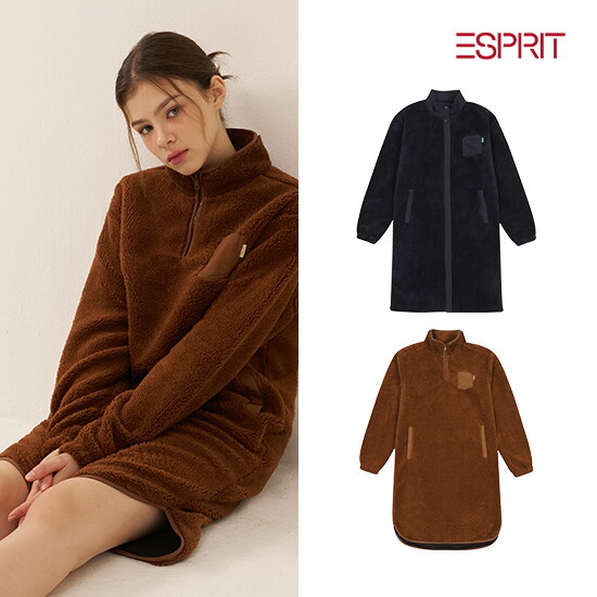 [에스프리]ESPRIT 24FW 여성 보아 세트 2종 (롱 자켓 1종+롱 원피스 1종)