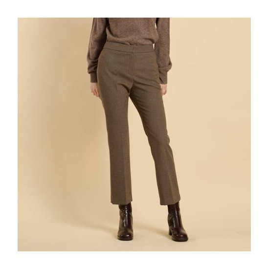 [BCBG]스몰체크 백밴딩 레직기 팬츠 B5W9P371