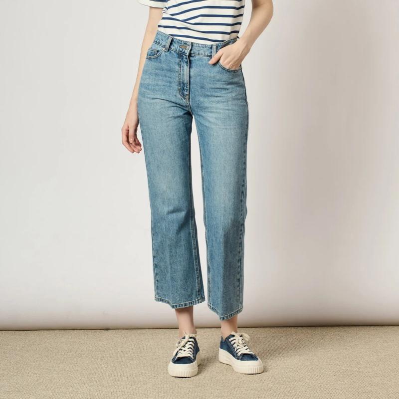 비씨비지(아울렛) 모멘토 세미 와이드 데님 팬츠 B4S2P360