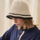 [벤시몽][24SS] STRIPE BUCKET HAT - DARK GREY