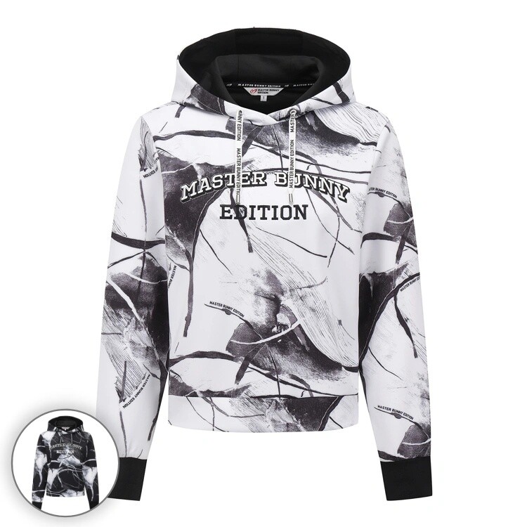 에이케이몰(노쿠폰) [AK분당점] [마스터바니] 여성 섀도우 로고 잉크 드로우 후드 티셔츠 421F1TR108