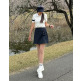 [헤지스골프][헤지스 골프 여성] [24SS] HWSK4B311N2 클리어런스네이비 A라인 볼포켓 스커트