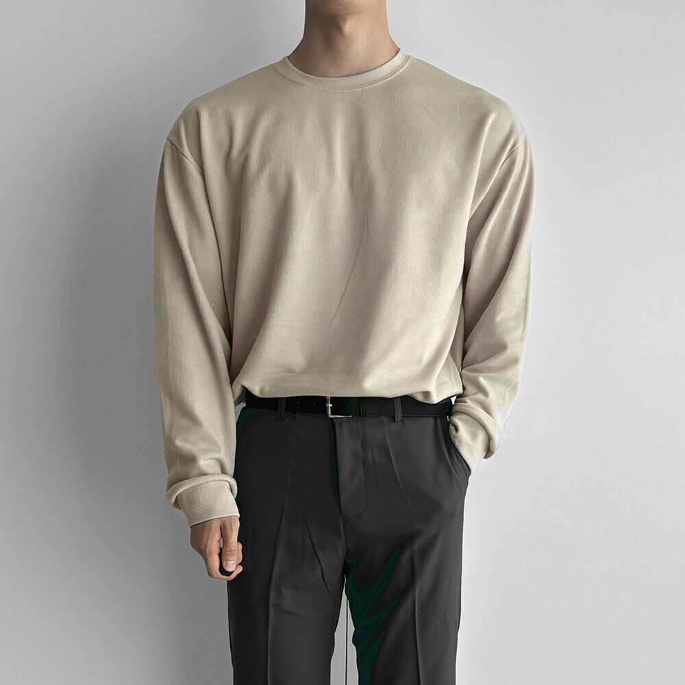 뉴메이드 뉴메이드 / 페스타 얇은 무지 니트티셔츠 / 빅사이즈 2XL