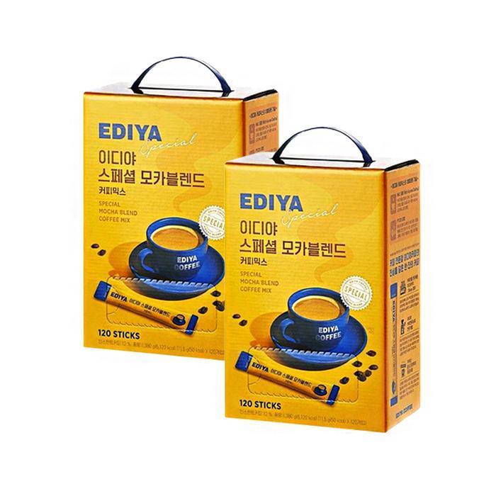 셀러허브 식품 무료배송 이디야 스페셜 모카 블랜드믹스 120티 2개