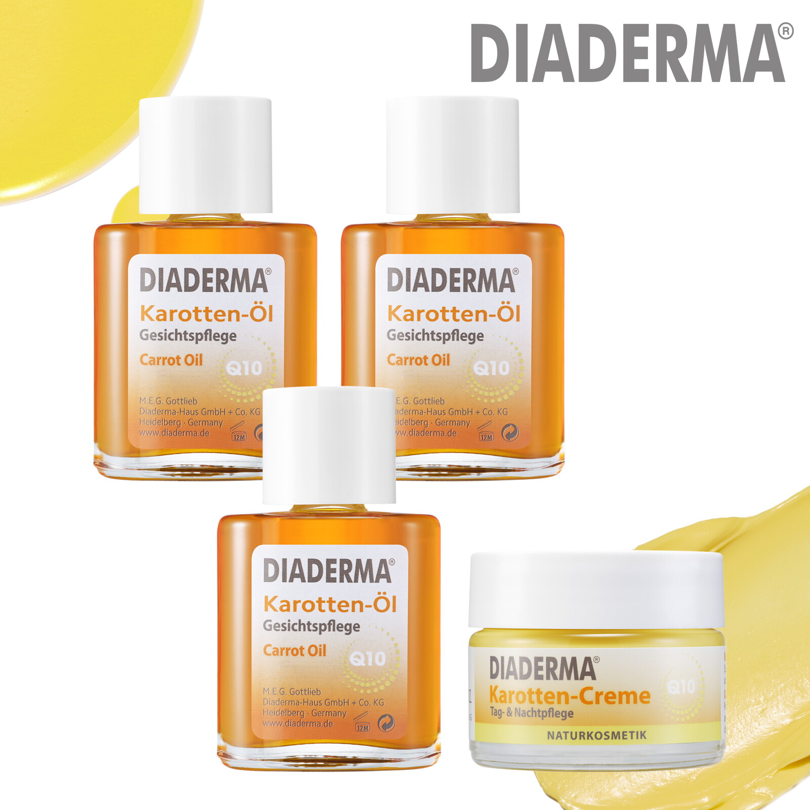디아더마 디아더마 당근크림&당근오일 플러스 Q10 세트구성(오일_3개/크림_1개)