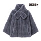 [뎁+](런칭가 99,000원)24FW 호리젠탈 FAUX 밍크 자켓+머플러 SET