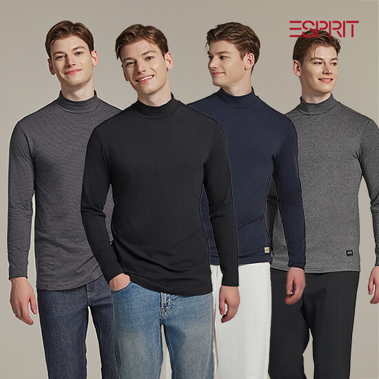[에스프리]ESPRIT 24FW 남성 모달 블렌디드 모크넥 4종