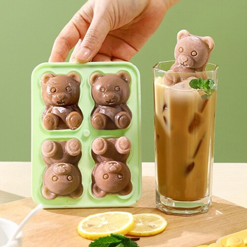 와인앤쿡 [와인앤쿡] 미니멀 곰돌이모양 얼음틀 1개(색상 택1)