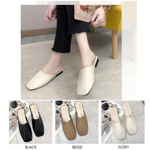 주식회사 셀러허브_레이틀리 셀러허브(하프클럽) [하프클럽/셀러허브_여성트랜드패션]ONM 심플 플랫폼 캐주얼 슬립온 여성 사각 뮬 슬리퍼