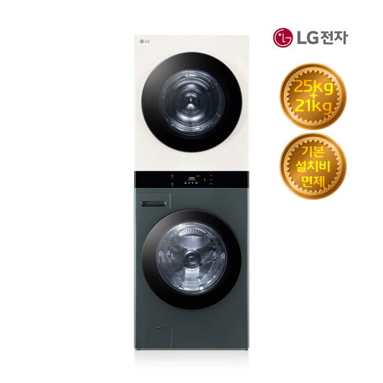LG전자 [렌탈]LG전자 LG 트롬 세탁기 건조기 렌탈 (25kg+21kg) WL21GEN/60개월 의무사용
