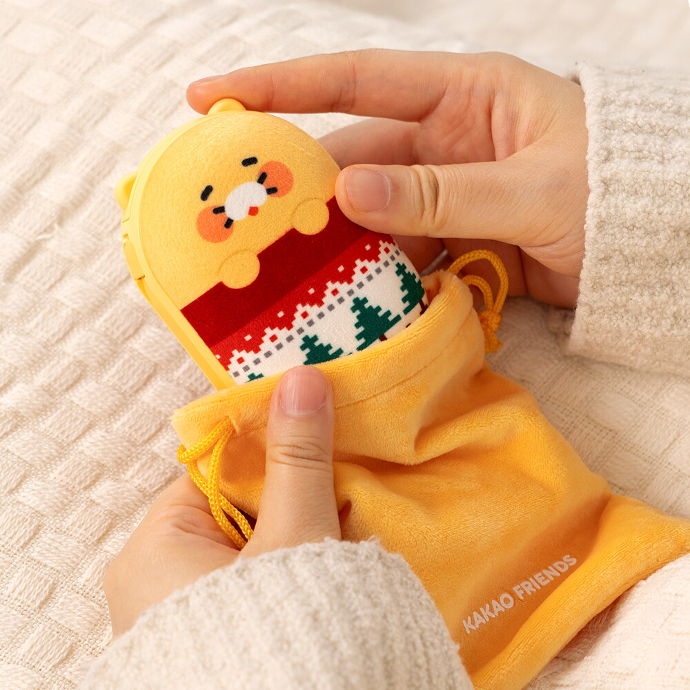 리튬포어스 카카오프렌즈 [5% 쿠폰할인]카카오프렌즈 이불쏙 양면발열 손난로 보조배터리 5000mAh 조약돌 미니 손난로