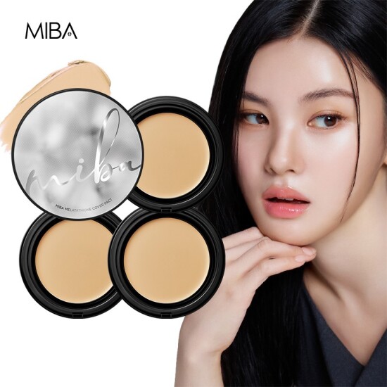 [미바]★방송에서만★[MIBA] 미바  다크스팟 커버 멜팅밤 팩트 본품(25g)1통+리필 (25g)3통