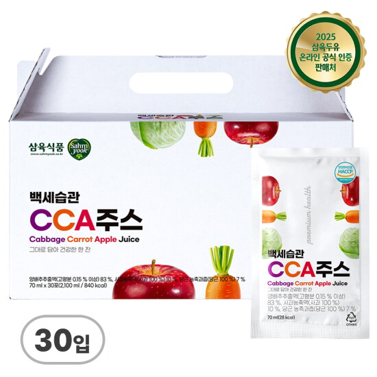 [삼육식품]삼육식품 백세습관 CCA주스 70ml 30포,1세트