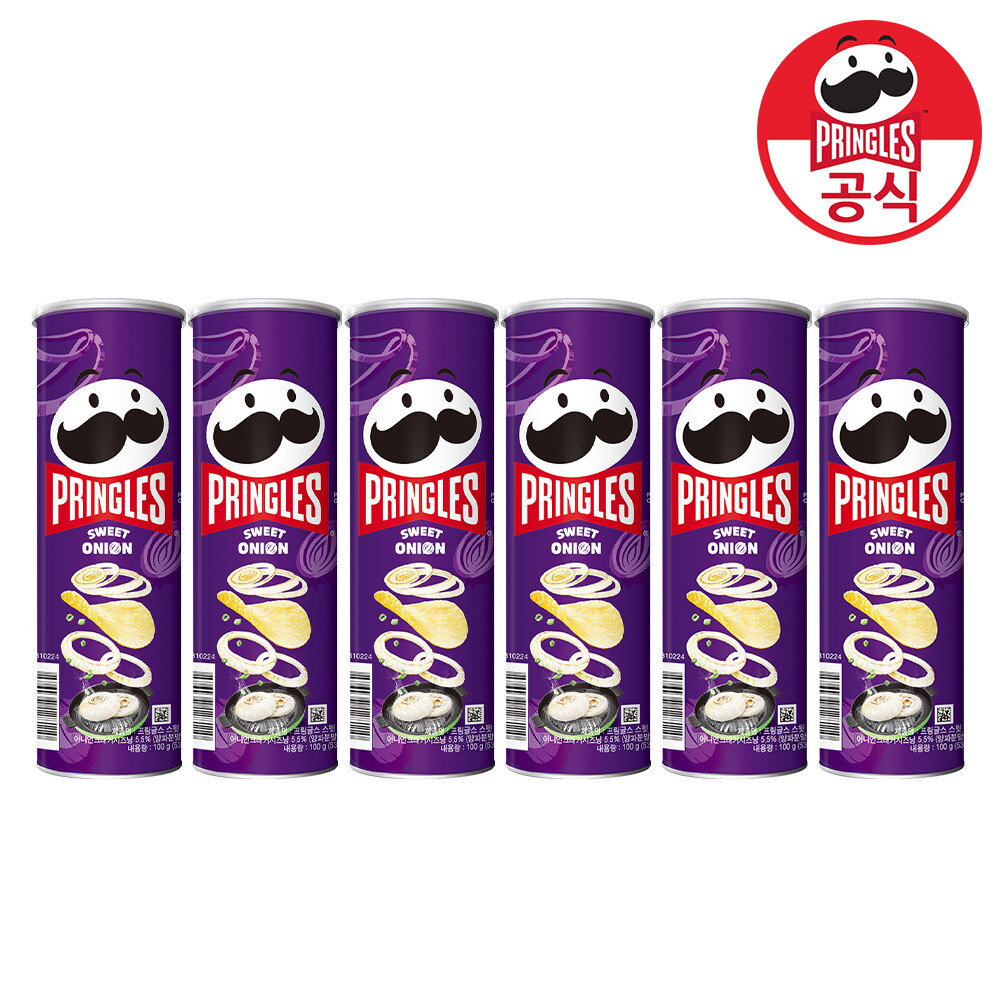 켈로그 켈로그 감자칩 프링글스 스윗 어니언맛 100g x 6개