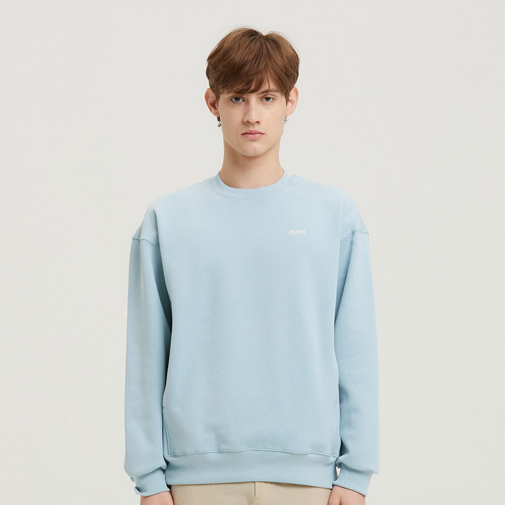 에이븐 [에이븐]유니 바이오 맨투맨 스카이블루