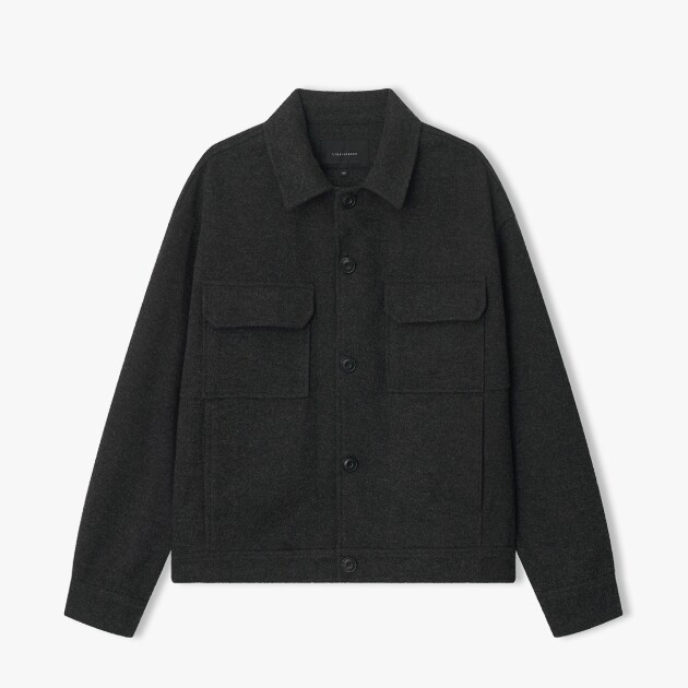 리버클래시(남성) 남성 25F/W 차콜 오픈칼라 져지 트러커 셔켓 LLW32650