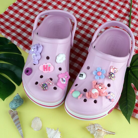 크록스 입체 지비츠 빈티지 케어베어 곰돌이 12pcs 세트 CAREBEAR-001
