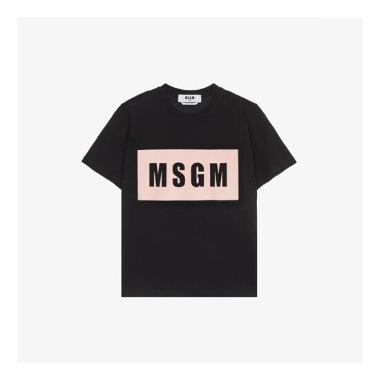 [MSGM] 여성 박스 로고 반팔티 블랙 MGM22FRTS304BK