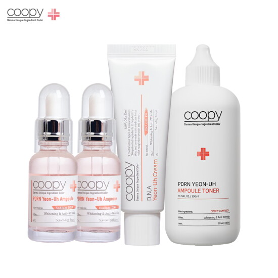 [쿠피]쿠피 PDRN 연어앰플 30ml 2개+DNA 연어크림 50ml 1개+PDRN 연어 앰플토너 300ml 1개
