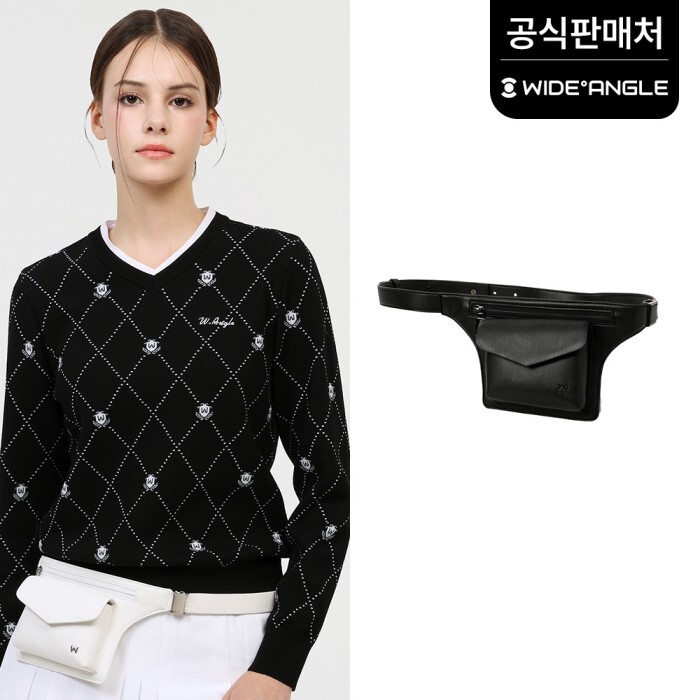 (주)에프씨지코리아 와이드앵글 와이드앵글 공식 여성 골프웨어 TO 뉴우먼 일체형 벨트백 WWU26P03