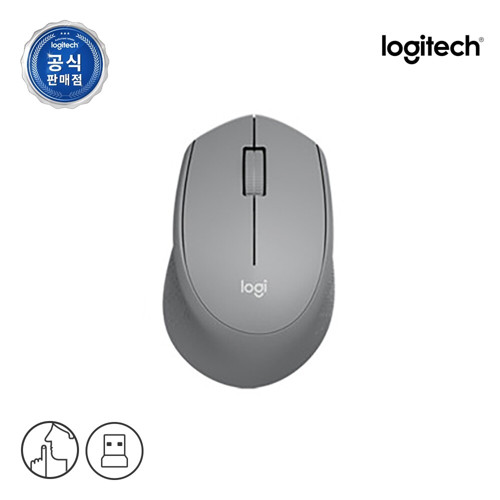 로지텍 로지텍 로지텍코리아 공식 M331 무소음 무선마우스 그레이