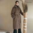 [정가 499,000원][로안] 클래식 밍크콤비 알파카 롱코트