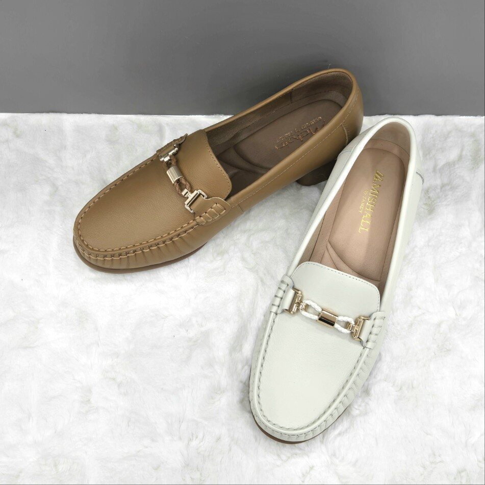 미셸 탠디 (패플) [탠디]여성 링클 디테일 로퍼 X2HT32GD14 IVORY CAMEL 4DD JJ