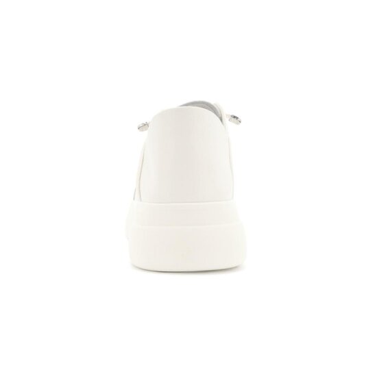 천연 소가죽  밴드 슈레이스 아이보리 스니커즈 4CM