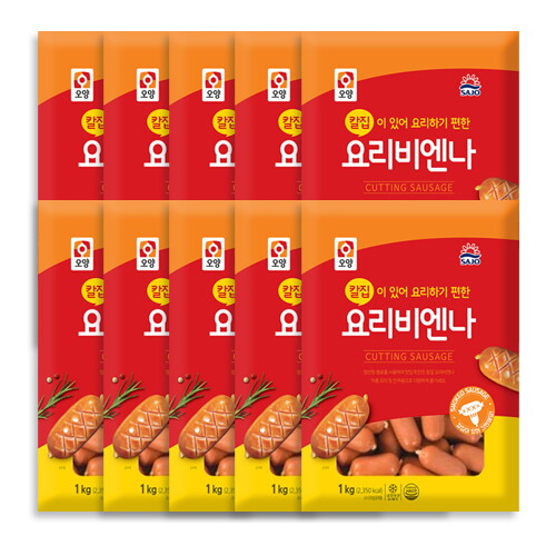 레인보우마켓 (사조오양) 칼집 요리 비엔나 1박스 (1kg x 10개입)