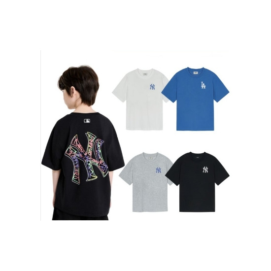 [MLB키즈]베이직 스트릿 빅로고 레터링 티셔츠 (7ATSB1953)