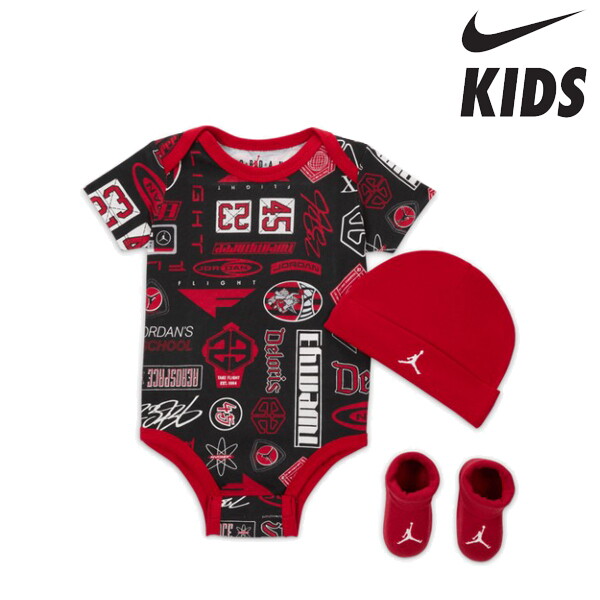 나이키키즈 조던 점프맨 플라이 3PC 바디수트 세트 6-12개월 N252UU837P