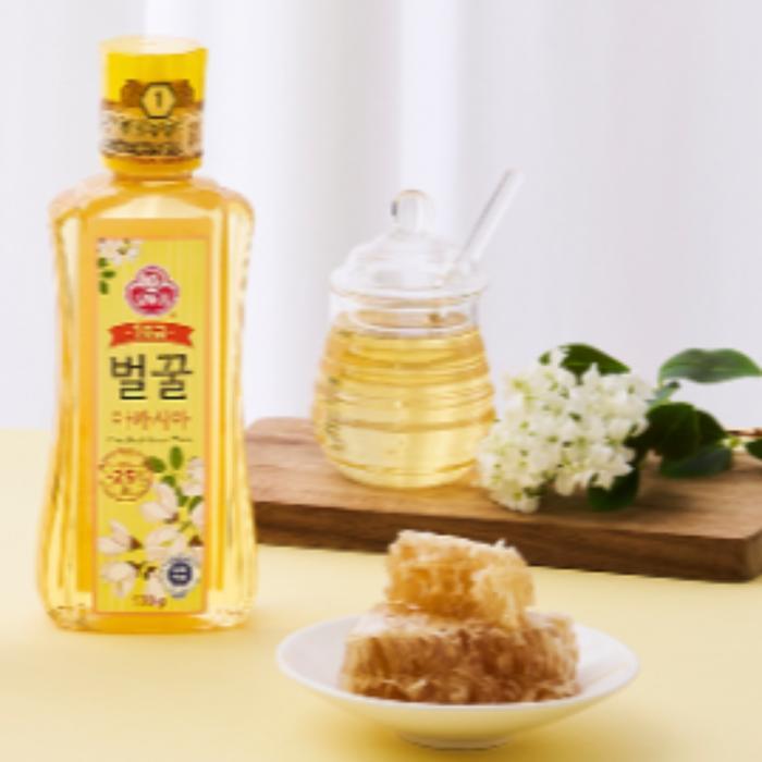 오뚜기 셀러허브 식품 오뚜기 급 아카시아 벌꿀 꿀 900g 꿀물 허니브레드