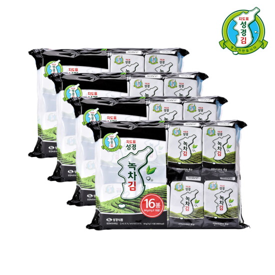 [성경김]성경식품 녹차 도시락김(4g) 64봉