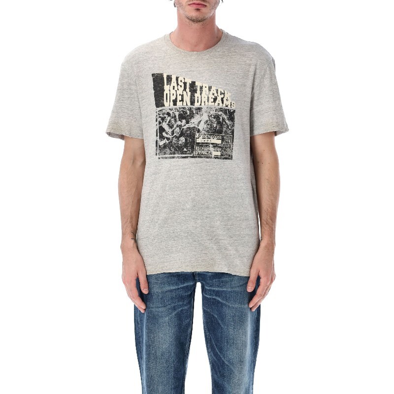 GOLDEN GOOSE 골든구즈 골든구스 디스트레스드 코튼 프린트 크루넥 티셔츠 GMP01220P002145 60255