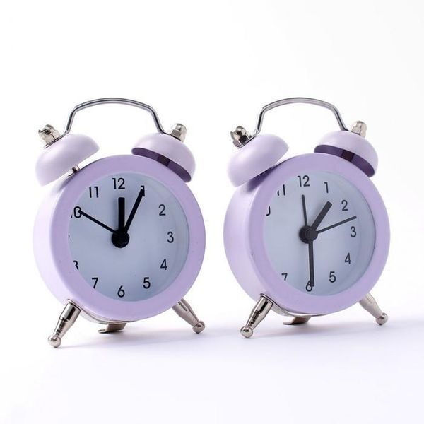 주식회사 셀러허브_레이틀리 셀러허브(하프클럽) [하프클럽/셀러허브]상큼모닝 미니 해머벨 탁상시계 알람시계 2p(퍼플)