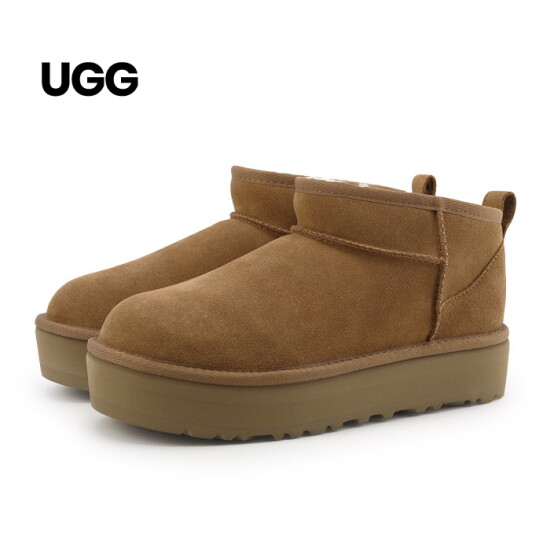 [어그](여성사이즈) 어그 UGG 클래식 울트라 미니 플랫폼 K 스웨이드 방한 부츠 (1157791K-CHE)
