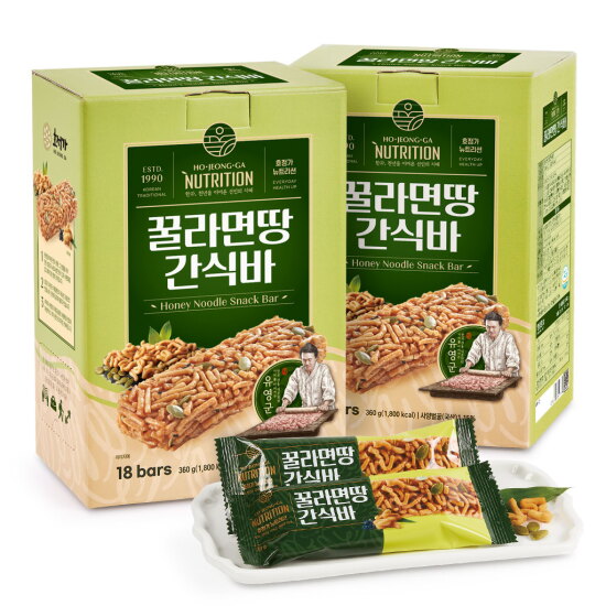 [호정가]호정가 꿀라면땅간식바 (18개입) 360g * 2개 묶음