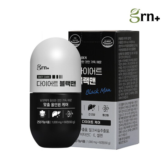 [지알앤]GRN 남성 올인원 밀크씨슬 다이어트 블랙맨 1EA