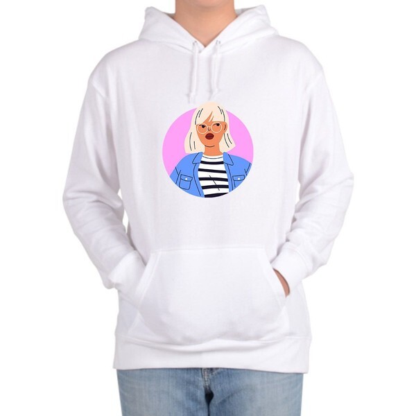 알티피아 알티피아 [하프클럽/알티피아]후드티 백발단발소녀 패션 mz세대 프린트티셔츠